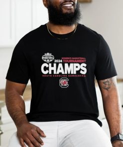 South Carolina Gamecocks 2024 SEC Women’s Basketball Conference Tournament Champions Locker Room T Shirt