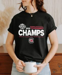 South Carolina Gamecocks 2024 SEC Women’s Basketball Conference Tournament Champions Locker Room T Shirt