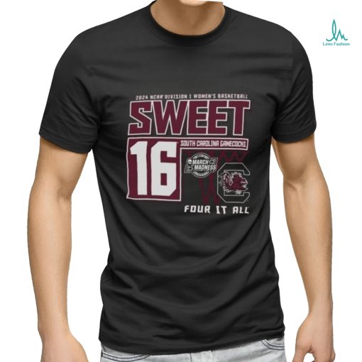 South Carolina Gamecocks Sweet 16 DI Women’s Basketball Four It All 2024 Shirt