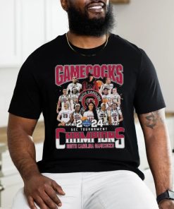 South Carolina Gamecocks Women’s Basketball Team 2024 Sec Tournament Champions Signatures T shirt