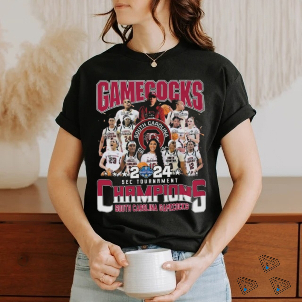 South Carolina Gamecocks Women’s Basketball Team 2024 Sec Tournament Champions Signatures T shirt South Carolina Gamecocks Women’s Basketball Team 2024 Sec Tournament Champions Signatures T shirt