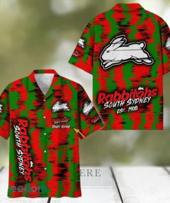 South Sydney Rabbitohs NRL Hawaiian Shirt Trending Design Custom Name