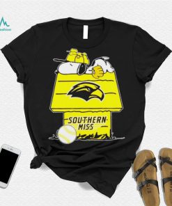 Southern Mississippi Golden Eagles Snoopy And Woodstock The Peanuts Baseball shirt