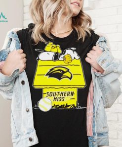 Southern Mississippi Golden Eagles Snoopy And Woodstock The Peanuts Baseball shirt
