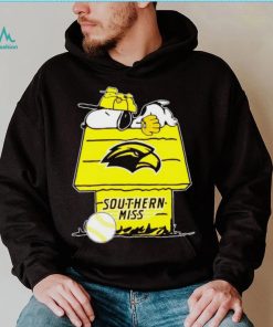 Southern Mississippi Golden Eagles Snoopy And Woodstock The Peanuts Baseball shirt