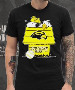 Southern Mississippi Golden Eagles Snoopy And Woodstock The Peanuts Baseball shirt