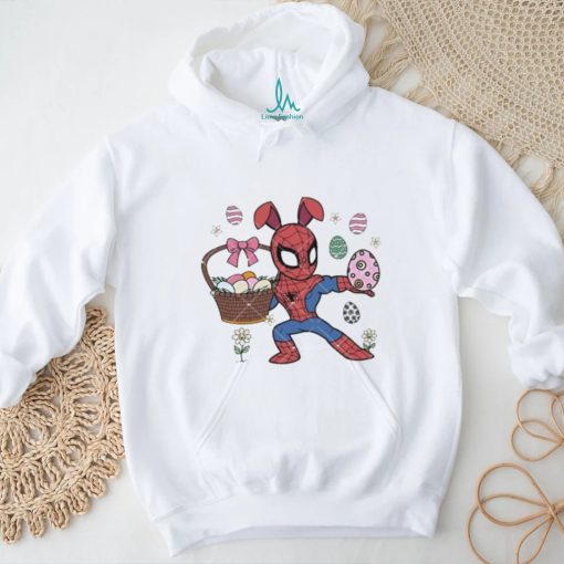 Spiderman Easter Day Bunny Happy Easter Day eggs and flower shirt