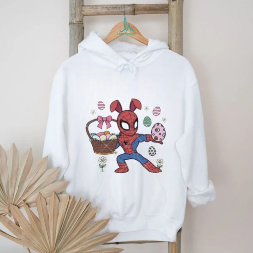 Spiderman Easter Day Bunny Happy Easter Day eggs and flower shirt