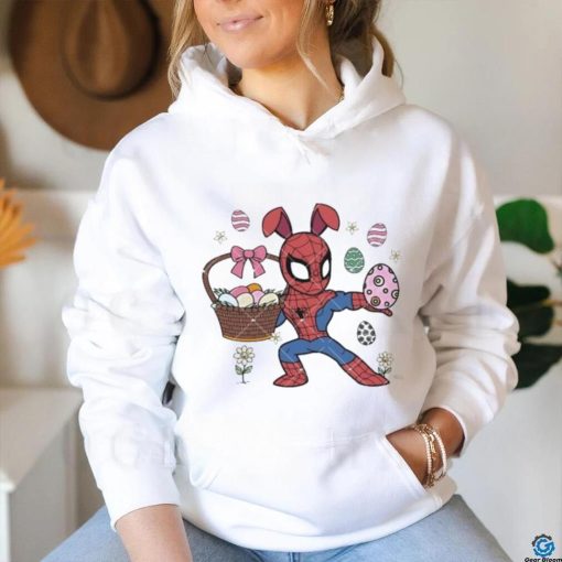 Spiderman Easter Day Bunny Happy Easter Day eggs and flower shirt