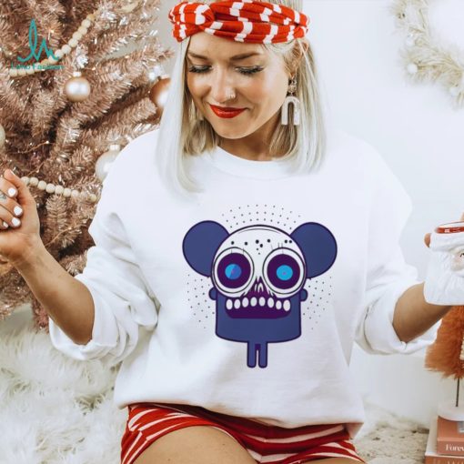 Spooky mouse monster skull logo shirt