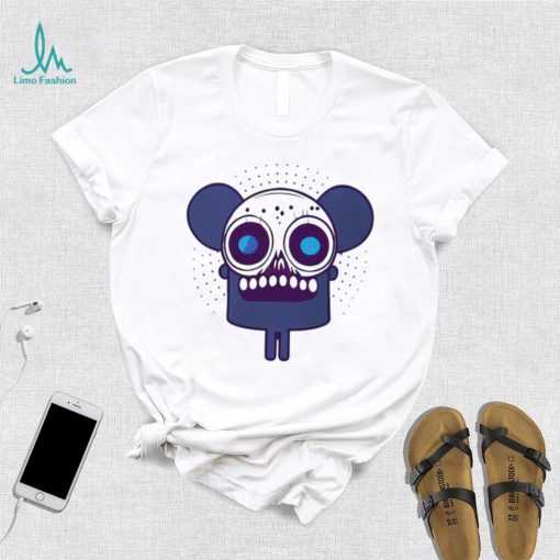 Spooky mouse monster skull logo shirt