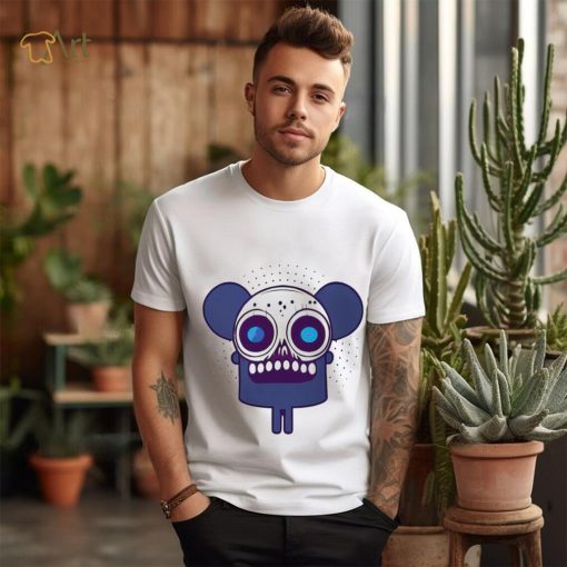 Spooky mouse monster skull logo shirt