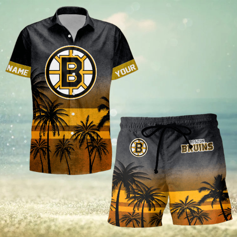 Sportwearmerch Boston Bruins NHL Special Personalized Hawaiian And Short Pants Cocconut Pattern For Fan Sportwearmerch Boston Bruins NHL Special Personalized Hawaiian And Short Pants Cocconut Pattern For Fan