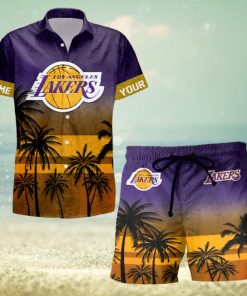 Sportwearmerch Los Angeles Lakers NBA Personalized Hawaiian Shirt And Short Pants For Fan