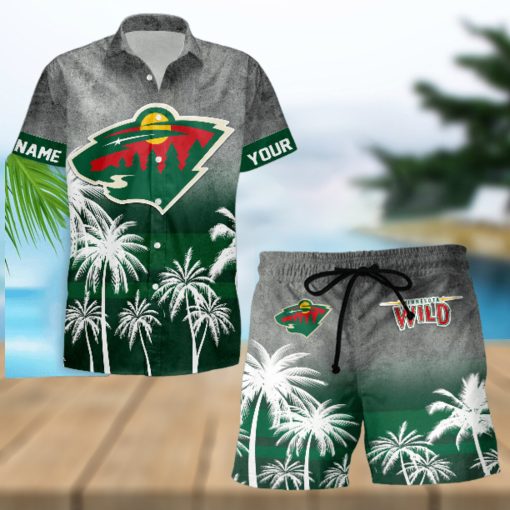 Sportwearmerch Minnesota Wild NHL Special Personalized Hawaiian And Short Pants Cocconut Pattern For Fan