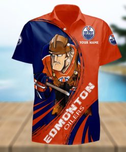 Sportwearmerch NHL Edmonton Oilers Hawaiian Shirt Short Pants For Fan