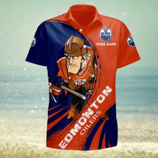 Sportwearmerch NHL Edmonton Oilers Hawaiian Shirt Short Pants For Fan