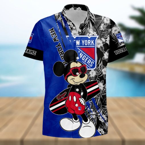 Sportwearmerch NHL New York Rangers Hawaiian Shirt Short Pants For Fan