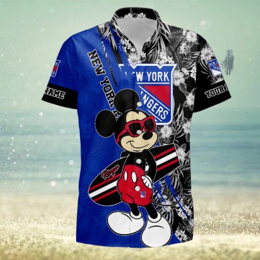 Sportwearmerch NHL New York Rangers Hawaiian Shirt Short Pants For Fan