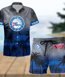 Sportwearmerch Philadelphia 76ers NBA Personalized Hawaiian Shirt And Short Pants For Fan