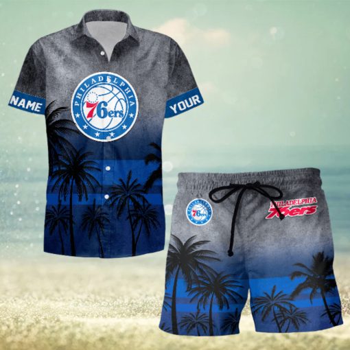 Sportwearmerch Philadelphia 76ers NBA Personalized Hawaiian Shirt And Short Pants For Fan