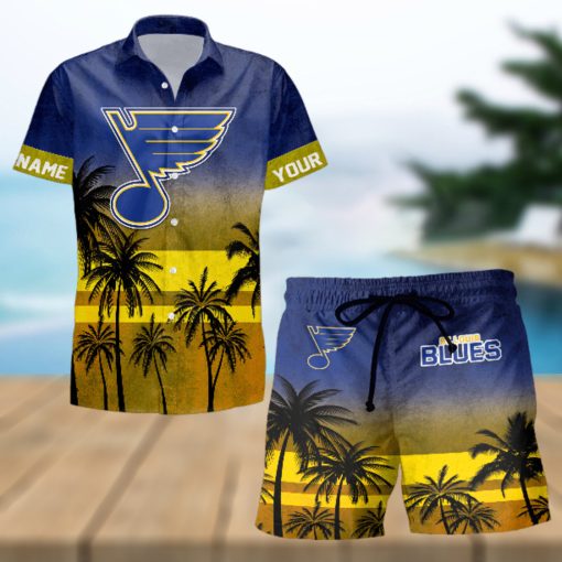 Sportwearmerch St Louis Blues NHL Special Personalized Hawaiian And Short Pants Cocconut Pattern For Fan