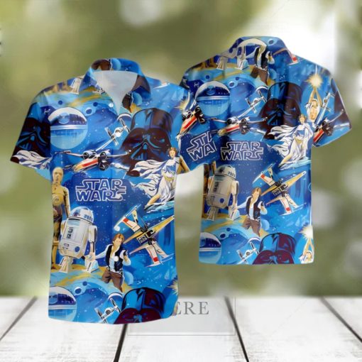 Star Wars Blue Galaxy Hawaiian Shirt, Best Gift Summer