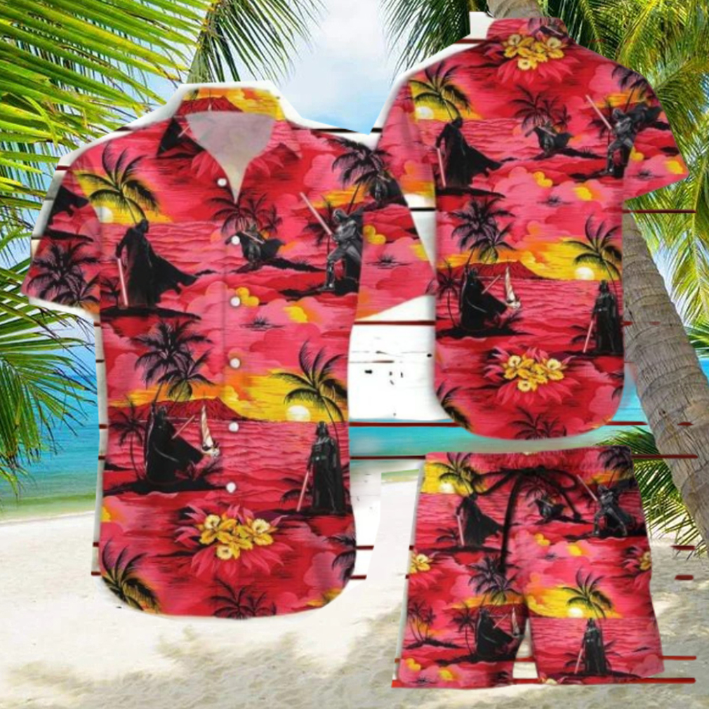 Star Wars Darth Vader Sunset Hawaiian Shirt, Short Unique Gift Star Wars Darth Vader Sunset Hawaiian Shirt, Short Unique Gift