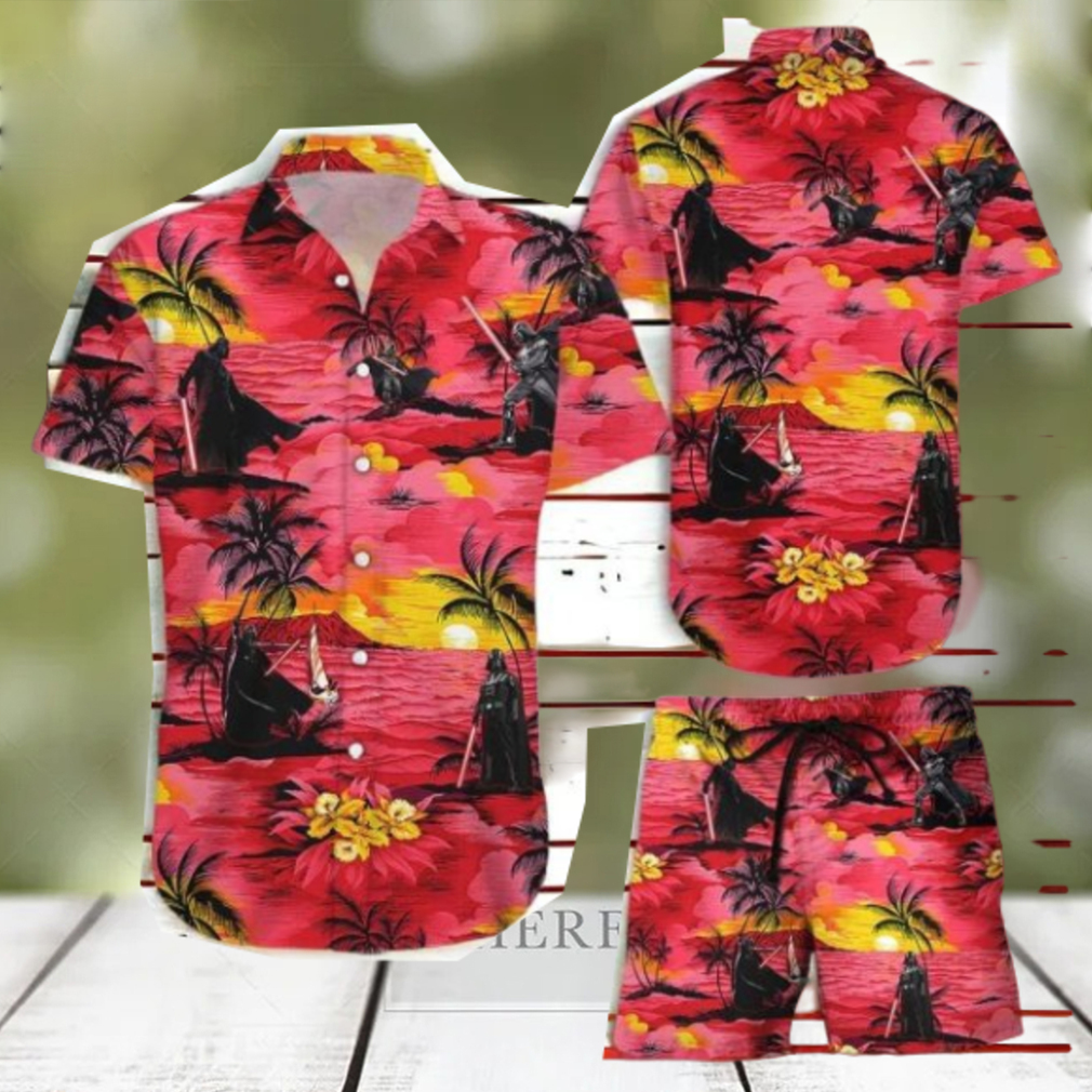Star Wars Darth Vader Sunset Hawaiian Shirt, Short Unique Gift Star Wars Darth Vader Sunset Hawaiian Shirt, Short Unique Gift