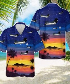 State Department Air Wing CH 46E 3D Hawaiian Shirt Button Beach Shirt