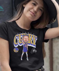 Steph Curry professional basketball player for the Golden State Warriors signature cartoon shirt