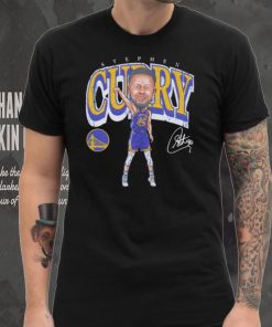 Steph Curry professional basketball player for the Golden State Warriors signature cartoon shirt