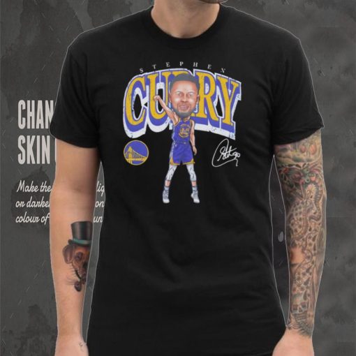 Steph Curry professional basketball player for the Golden State Warriors signature cartoon shirt
