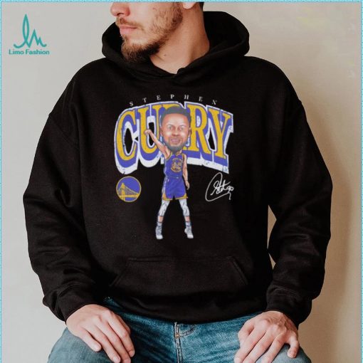 Steph Curry professional basketball player for the Golden State Warriors signature cartoon shirt
