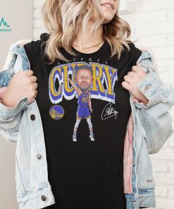 Steph Curry professional basketball player for the Golden State Warriors signature cartoon shirt