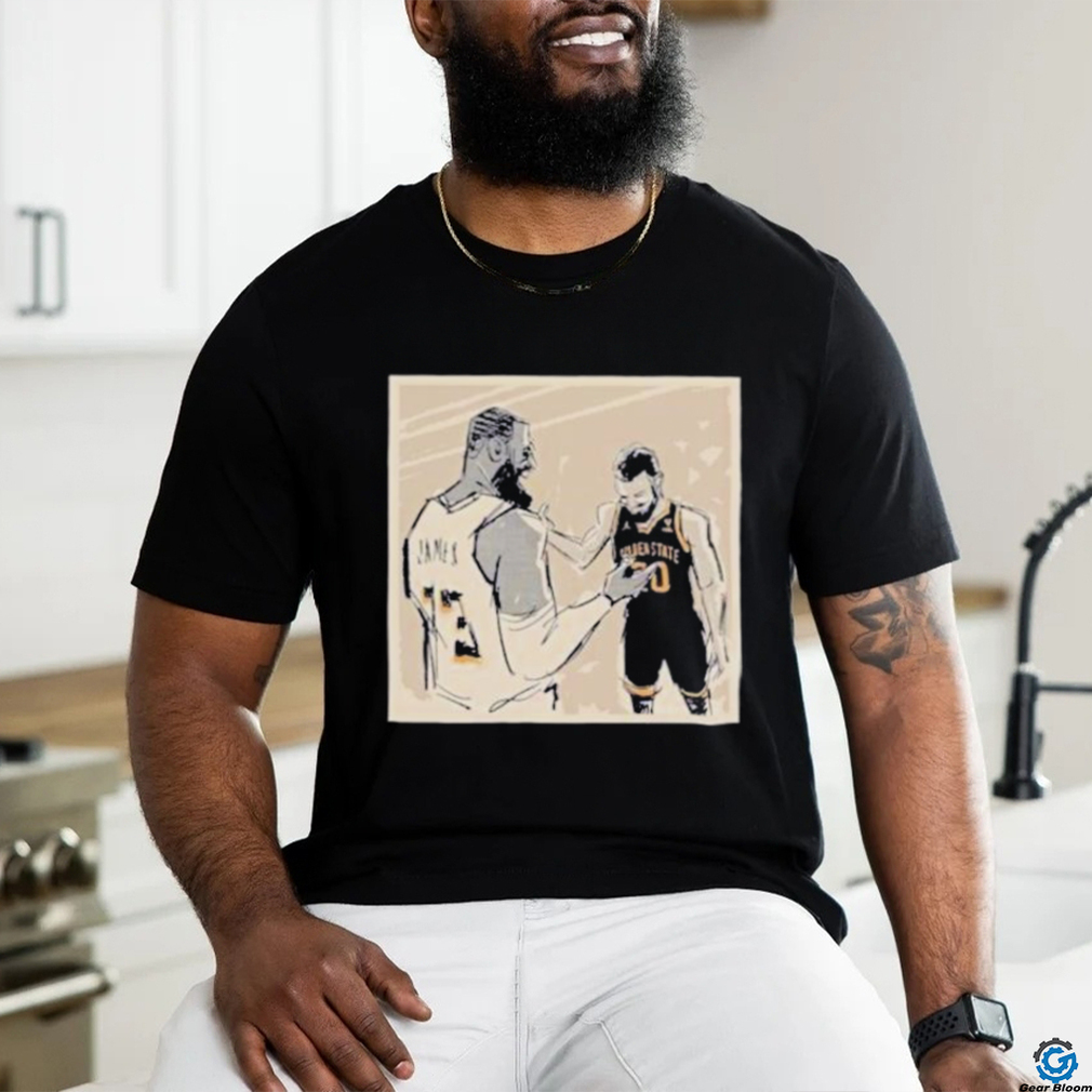 Stephen Curry Vs Lebron James Handshake T Shirt Stephen Curry Vs Lebron James Handshake T Shirt