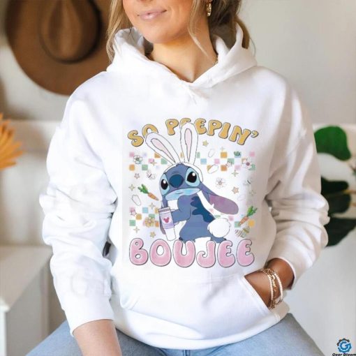 Stitch Easter Bunny So Peepin Boujee colorful shirt