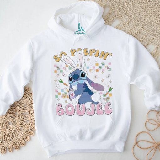 Stitch Easter Bunny So Peepin Boujee colorful shirt