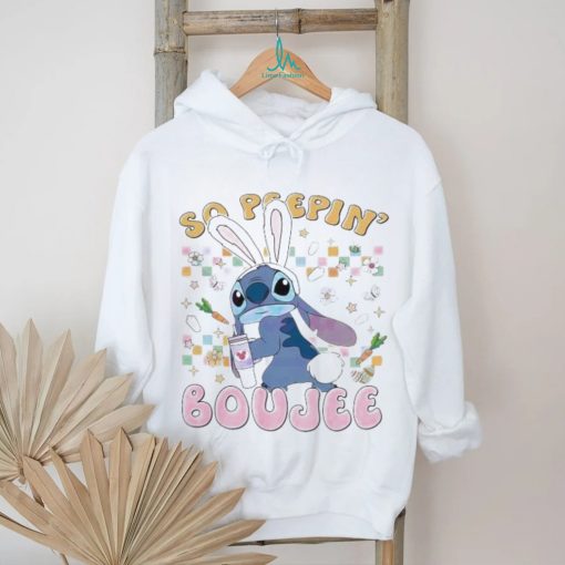 Stitch Easter Bunny So Peepin Boujee colorful shirt