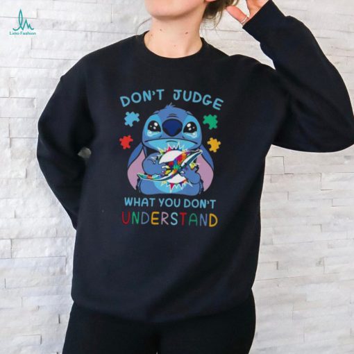 Stitch Miami Dolphins Autism Awareness Don’T Judge What You Don’T Understand Shirt