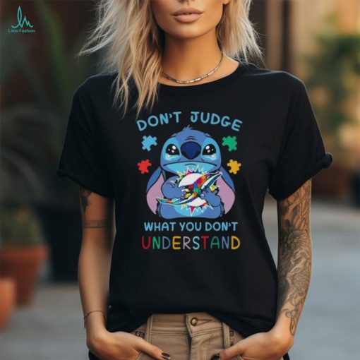 Stitch Miami Dolphins Autism Awareness Don’T Judge What You Don’T Understand Shirt