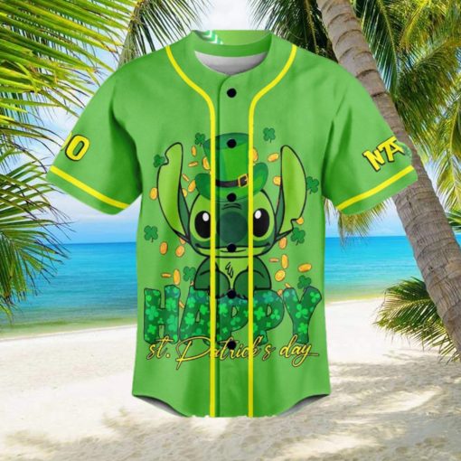 Stitch St. Patrick’s Day Lucky To Me Me Custom Baseball Jersey