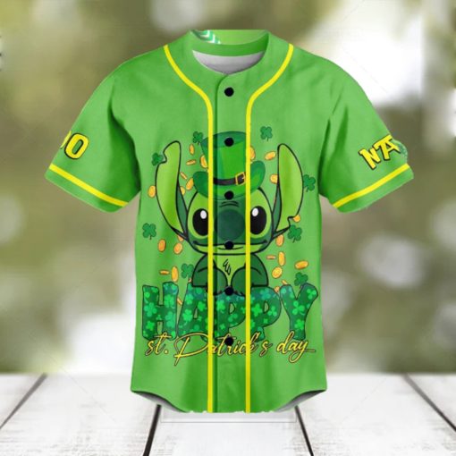 Stitch St. Patrick’s Day Lucky To Me Me Custom Baseball Jersey