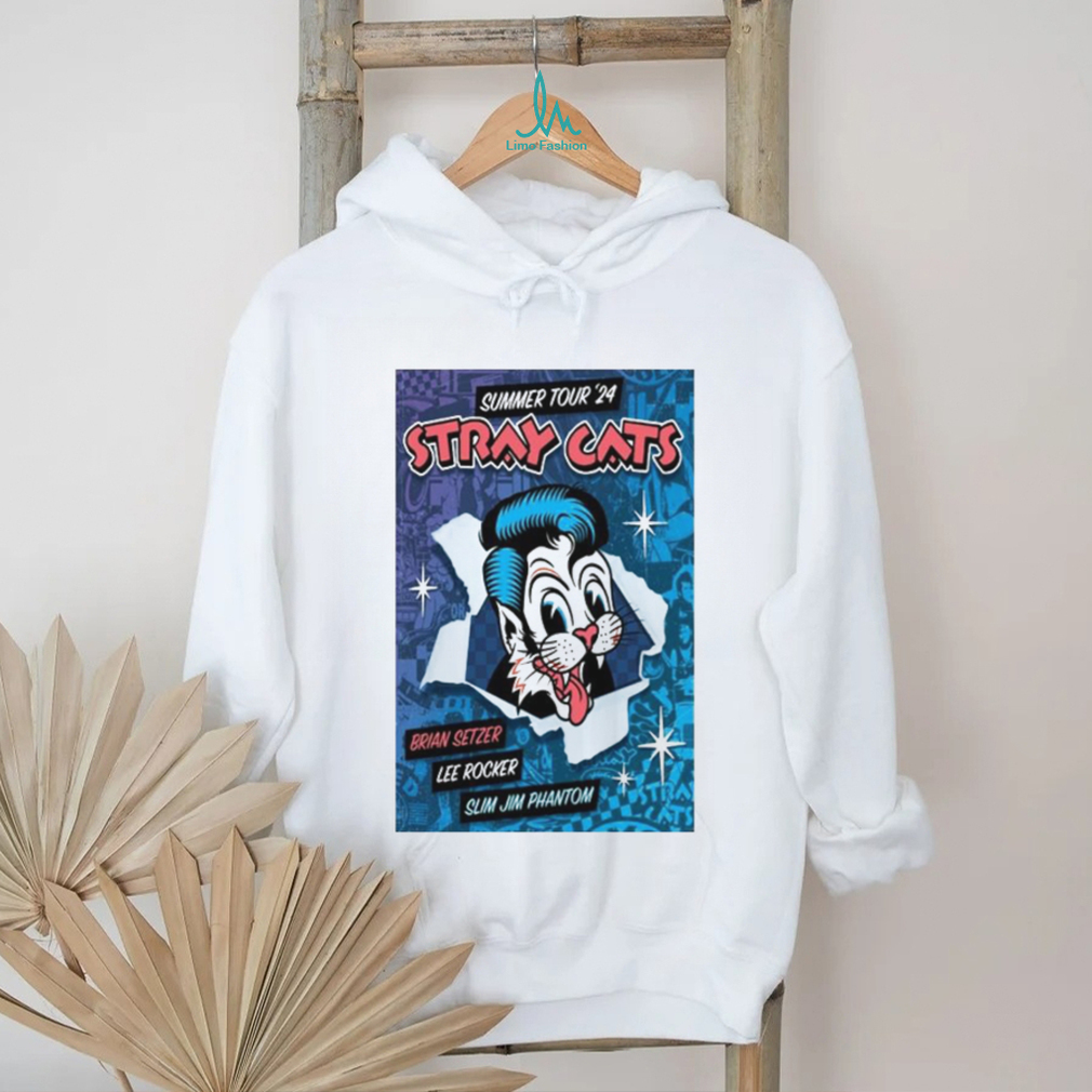 Stray Cat Band Summer 2024 Tour Poster Shirt Stray Cat Band Summer 2024 Tour Poster Shirt