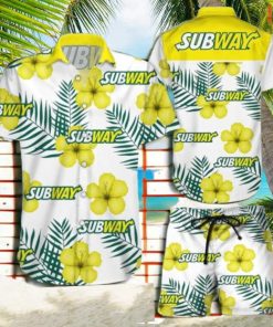 Subway Tropical Flower Aloha Hawaiian Shirt, Short Unique Gift