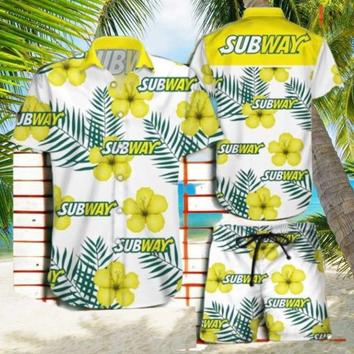 Subway Tropical Flower Aloha Hawaiian Shirt, Short Unique Gift