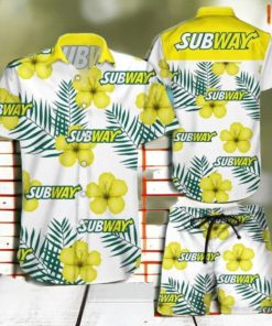 Subway Tropical Flower Aloha Hawaiian Shirt, Short Unique Gift