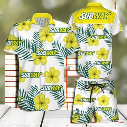 Subway Tropical Flower Aloha Hawaiian Shirt, Short Unique Gift