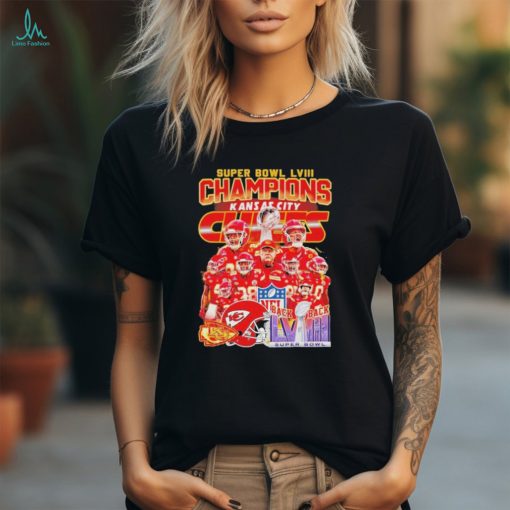Super Bowl LVIII Champions Kansas City Chiefs Back To Back Logo T Shirt