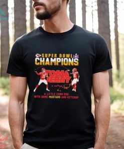 Super Bowl LVIII Champions Tom And Jerry Mustard Travis Kelce And Patrick Mahomes Shirt